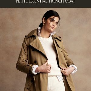 NWT 2022 Banana Republic Essential Trench Coat.
